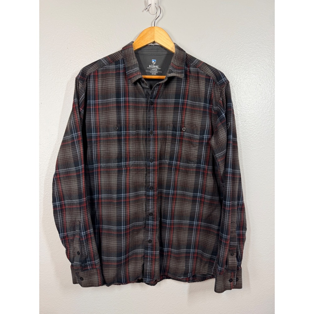 KUHL Shirt Men's Large Plaid Fugitive Flannel Button Down LS Shirt Style 7202